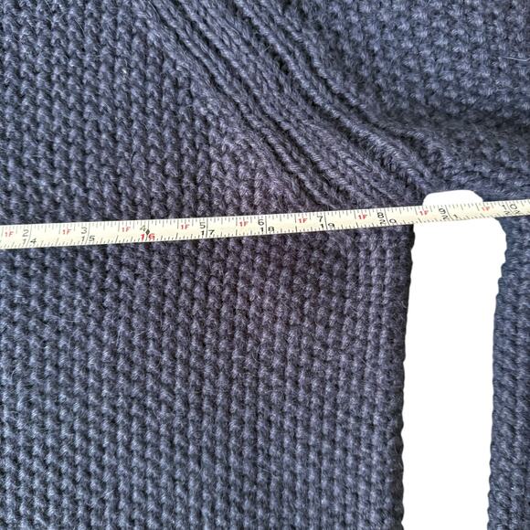 Sandro Alpaca Wool Cable Knit Sweater Navy Blue sz 3 US L - Picture 7 of 8
